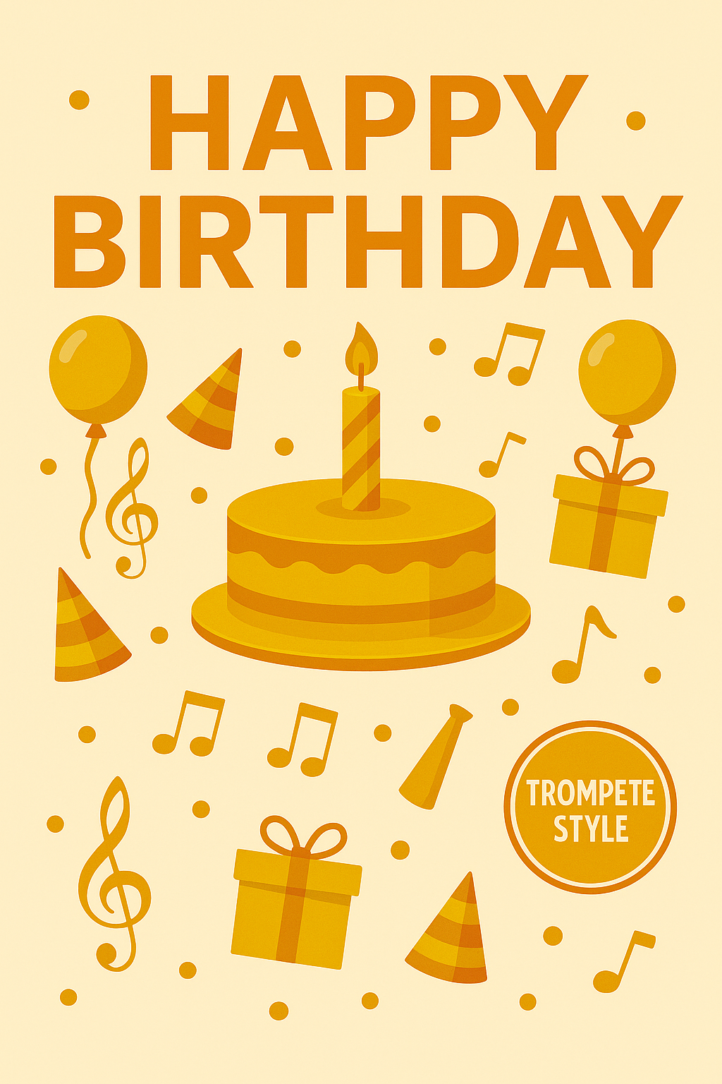 Happy Birthday – Trompete Style (Musik-Grußkarte)