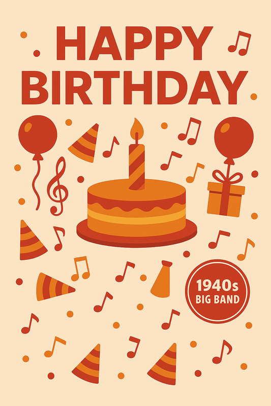 Happy Birthday – 1940s Big Band Style (Musik-Grußkarte)
