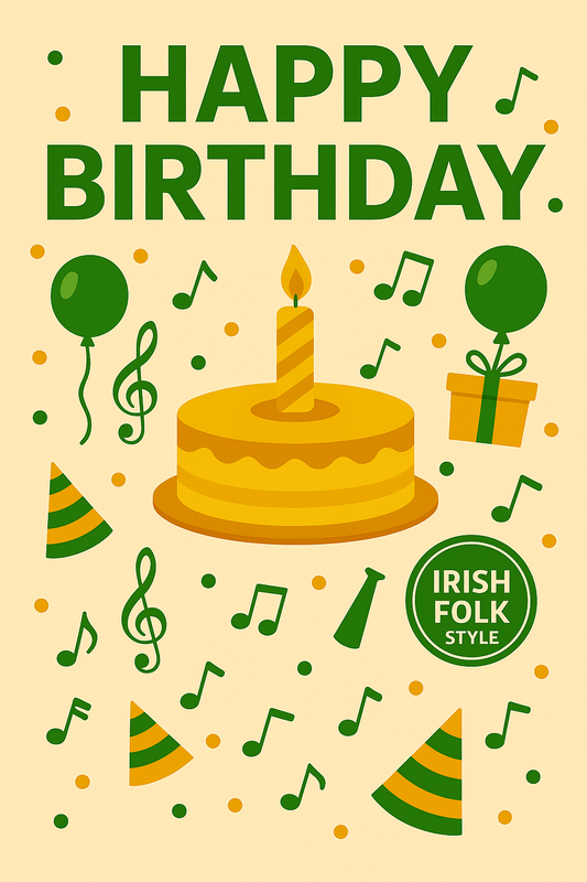Happy Birthday – Irish Folk Style (Musik-Grußkarte)