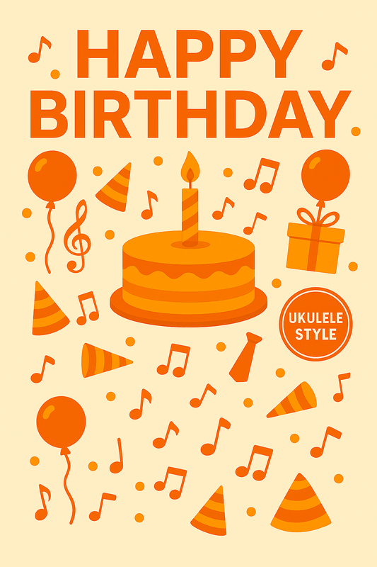 Happy Birthday – Ukulele Style (Musik-Grußkarte)