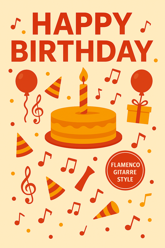 Happy Birthday – Flamenco Gitarre Style (Musik-Grußkarte)