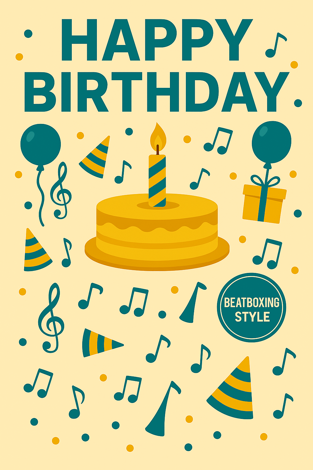 Happy Birthday – Beatboxing Style (Musik-Grußkarte)