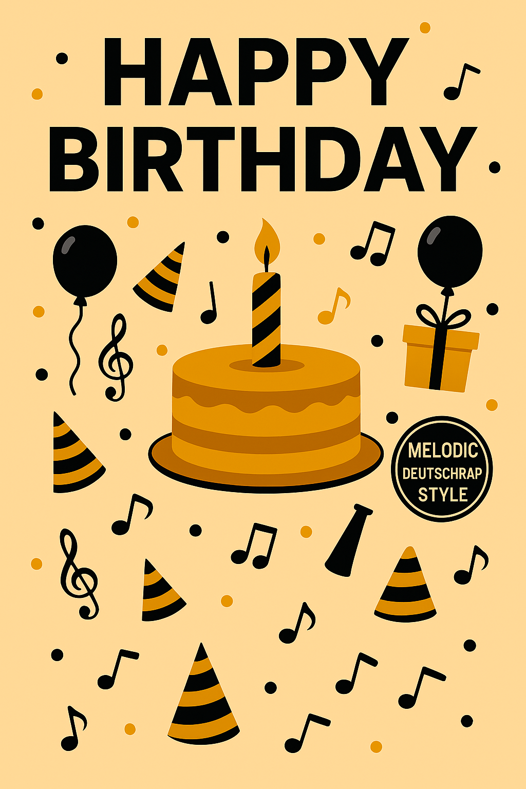 Happy Birthday – Melodic Deutschrap (Musik-Grußkarte)
