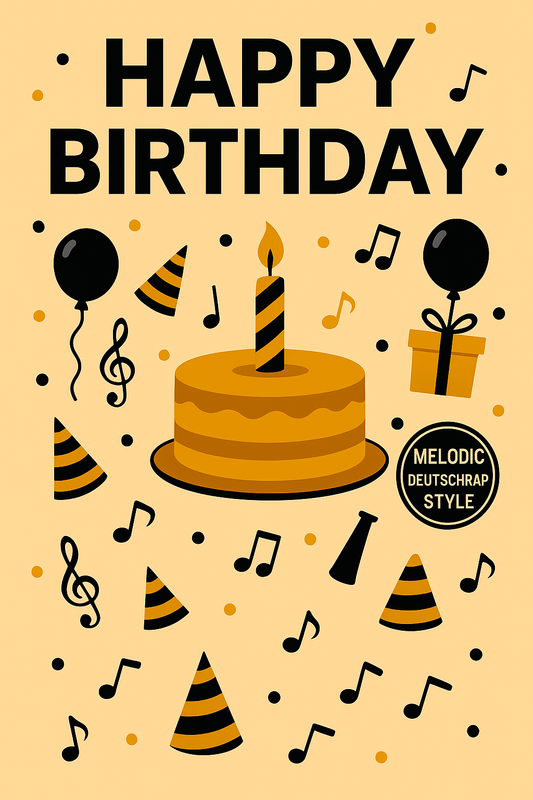 Happy Birthday – Melodic Deutschrap (Musik-Grußkarte)