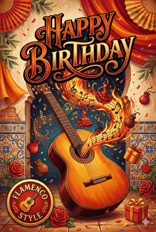Happy Birthday – Flamenco Gitarre Style (Musik-Grußkarte)