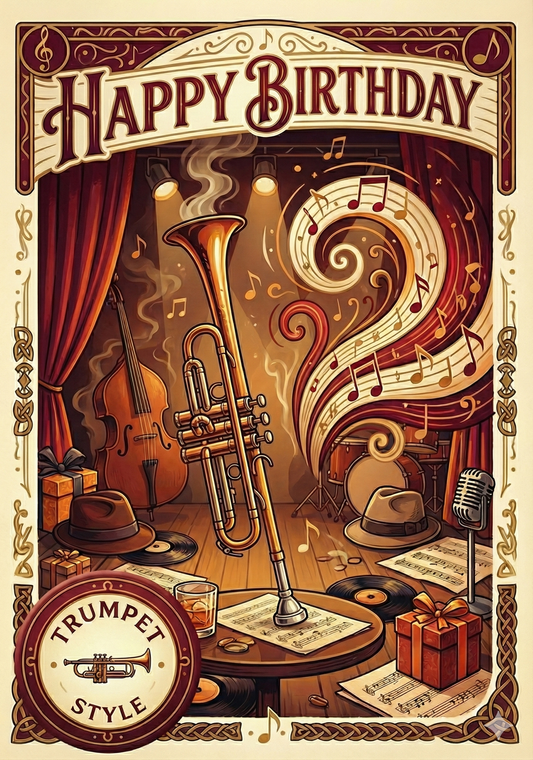 Happy Birthday – Trompete Style (Musik-Grußkarte)